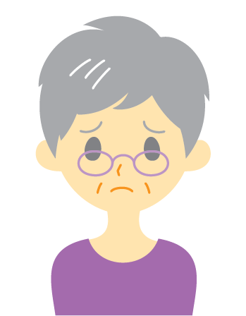 stressed older woman illustration