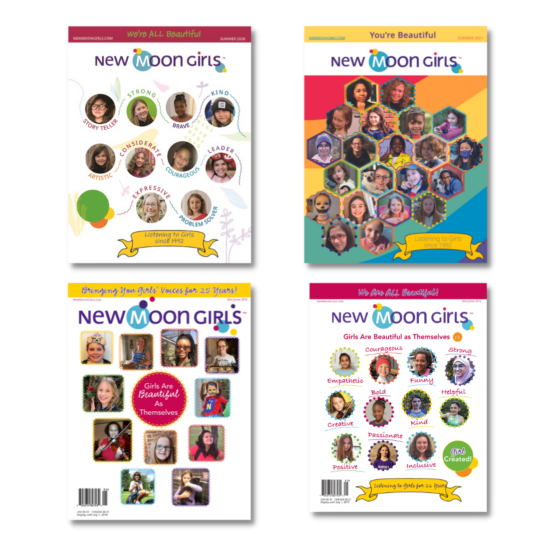 4 covers of New Moon Girls magazines annual beauty issue