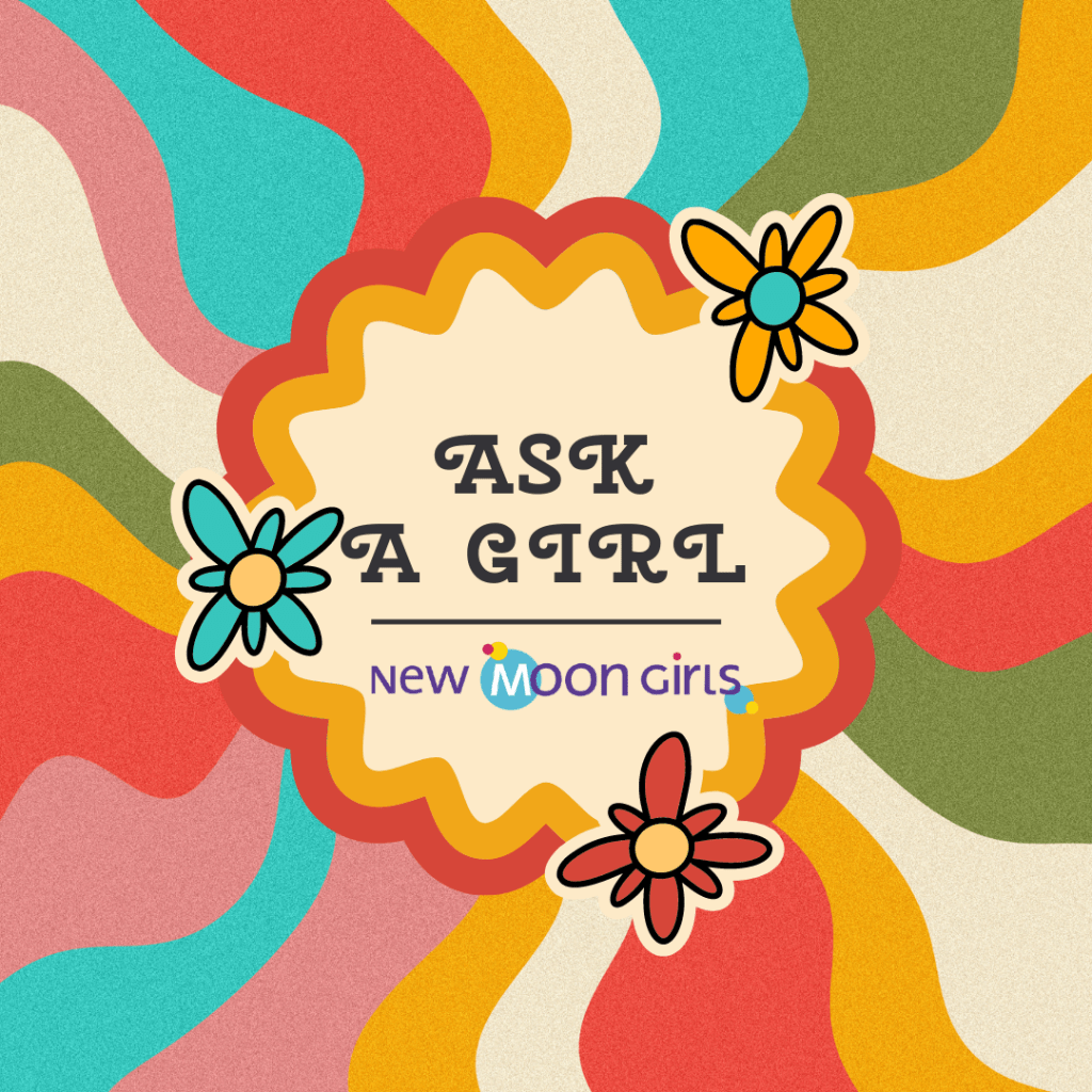 decorative image Ask a Girl Form on a multicolored background